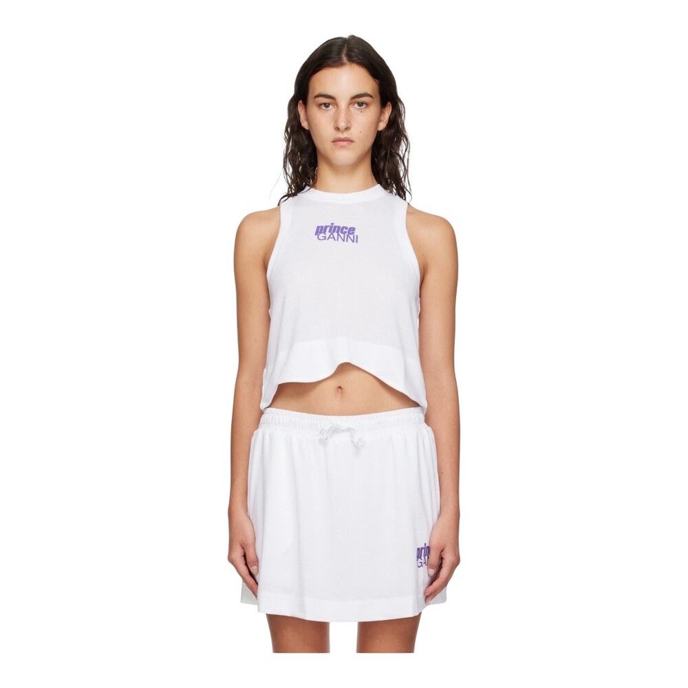 GANNI x Prince Active Mesh White Top Size XL